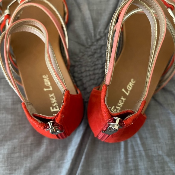 Essex Lane Sandals New El-Abiya Style, 9M, Gold/Peach/Corange, Kidsuede/Eco - Picture 4 of 8